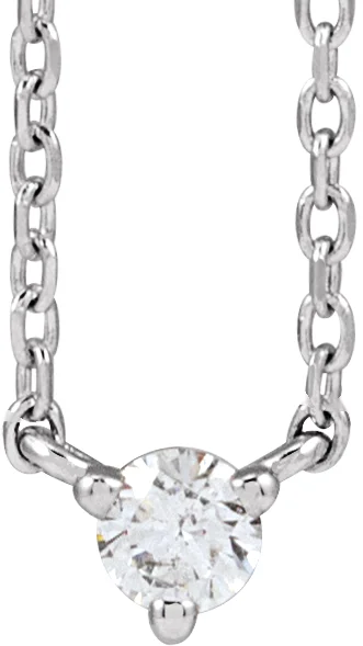 Solitaire Necklace in Platinum