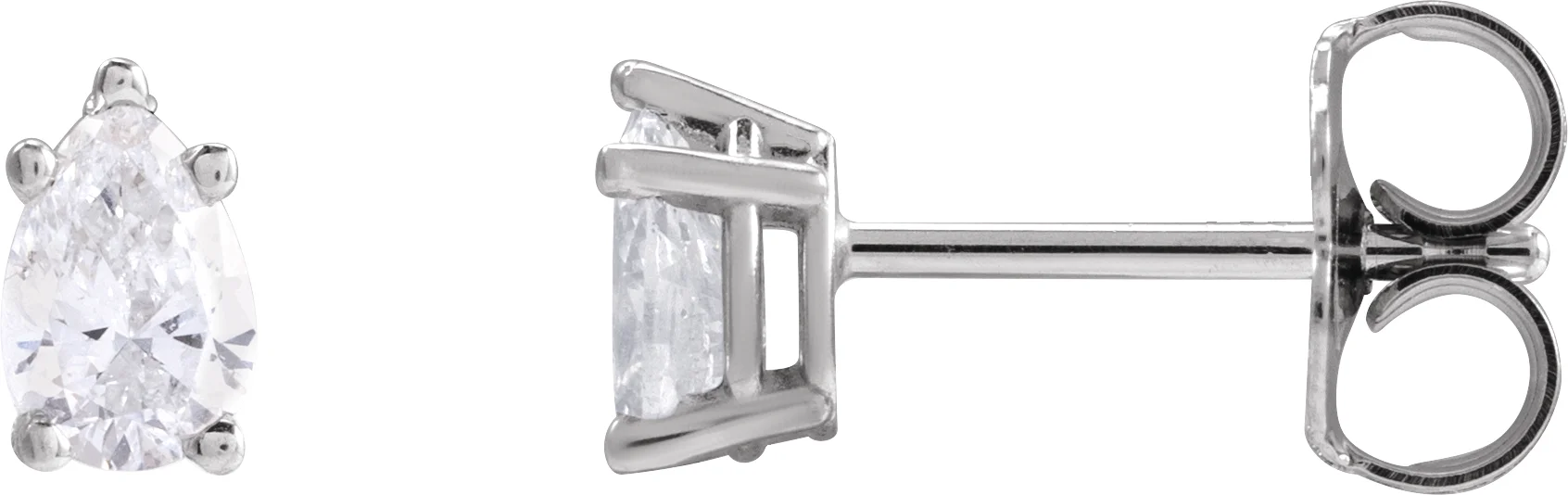 Pear 5-Prong Stud Earrings