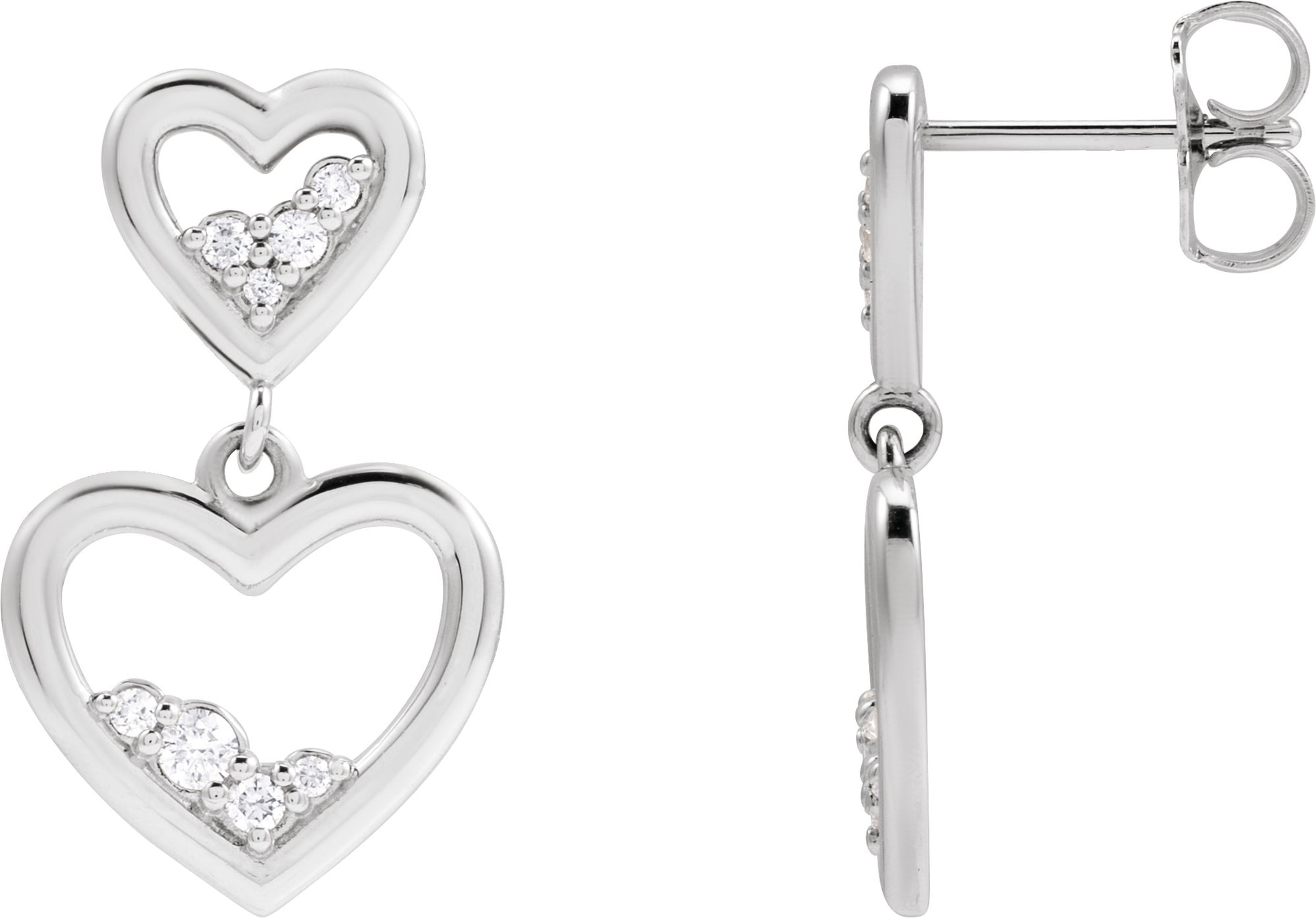 Accented Heart Earrings
