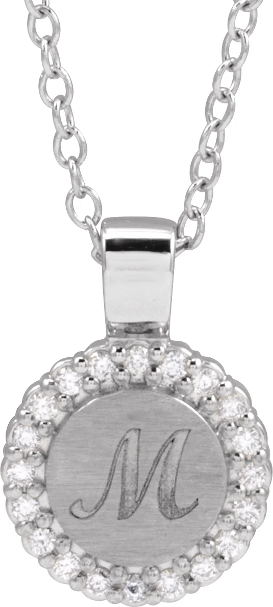 Engravable Accented Necklace or Pendant