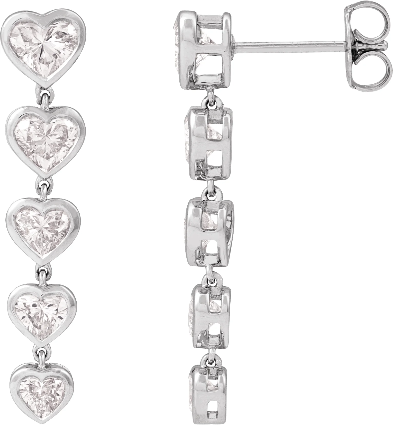 Lab-Grown Diamond Heart Earrings
