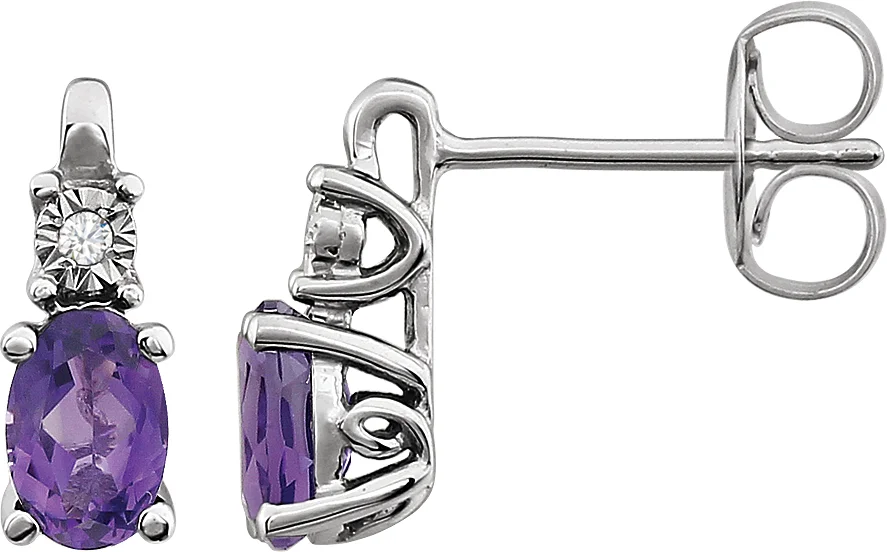 Accented Birthstone Earrings