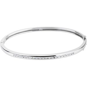Accented Hinged Bangle Bracelet