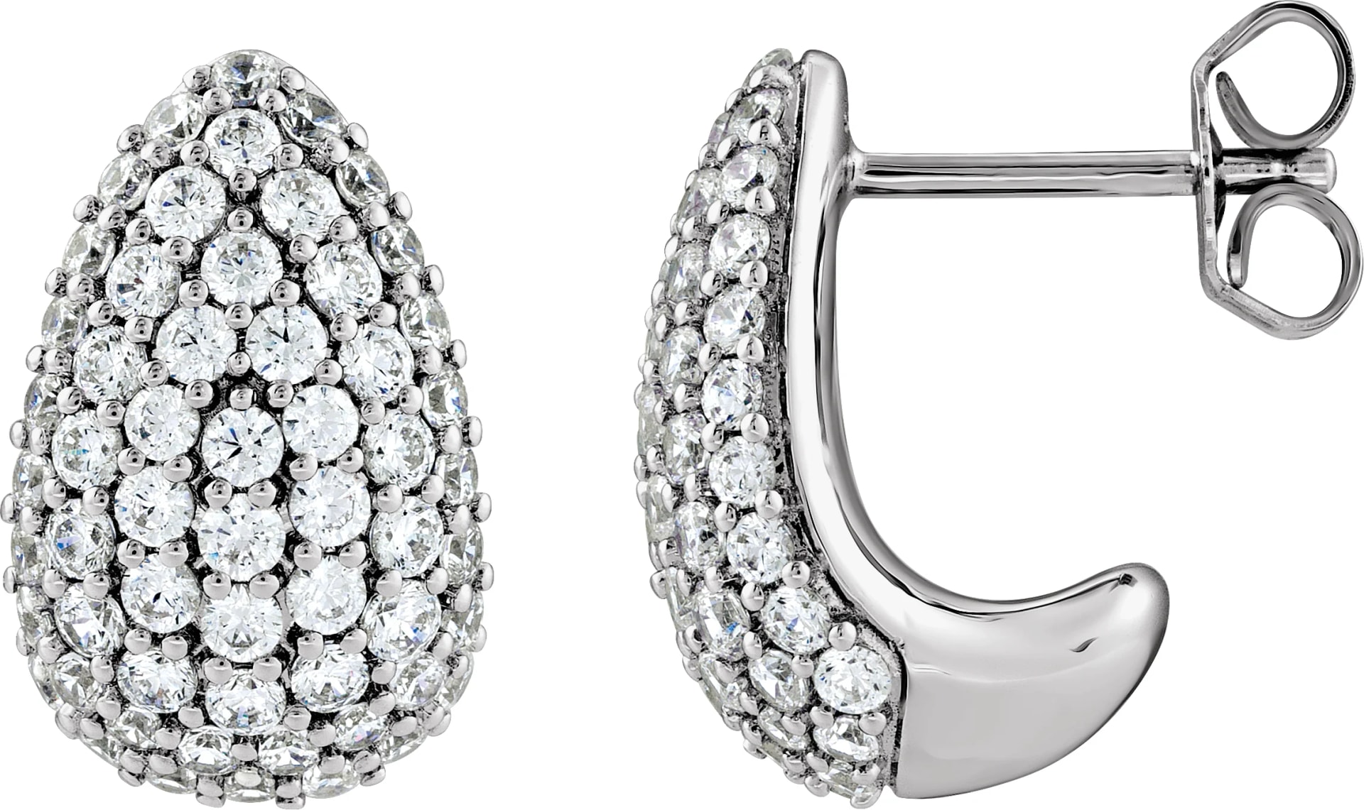 Pavé-Style Teardrop Earrings