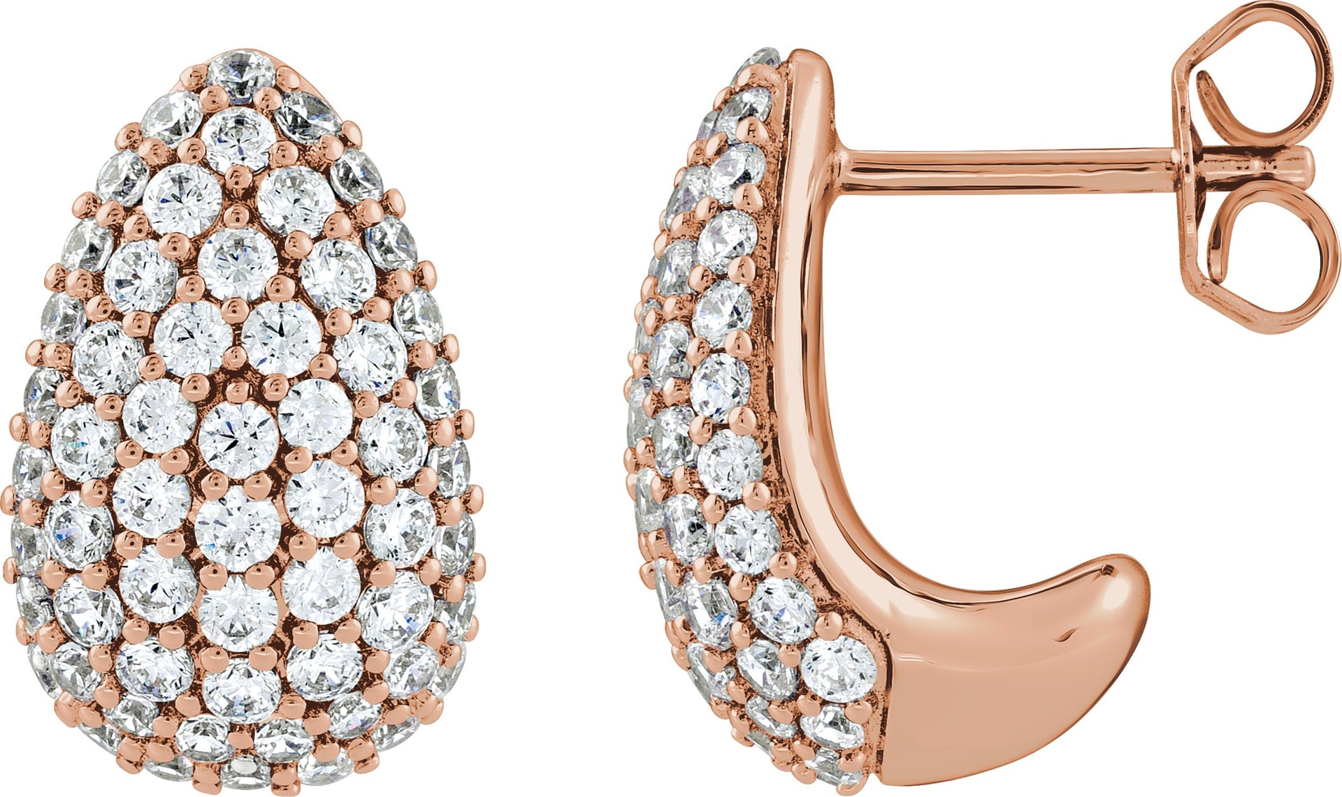 Pavé-Style Teardrop Earrings