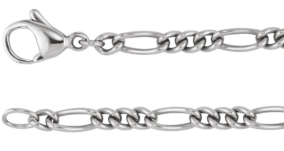 3.6 mm Curbed Figaro Chain
