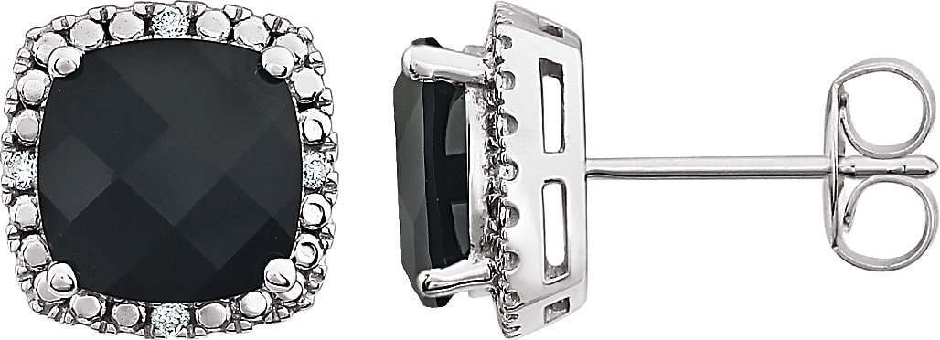 Cushion 4-Prong Halo-Style Earrings