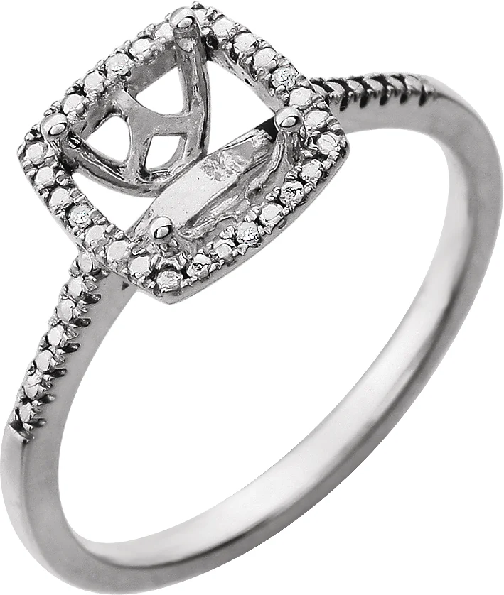 Halo-Style Birthstone Ring 