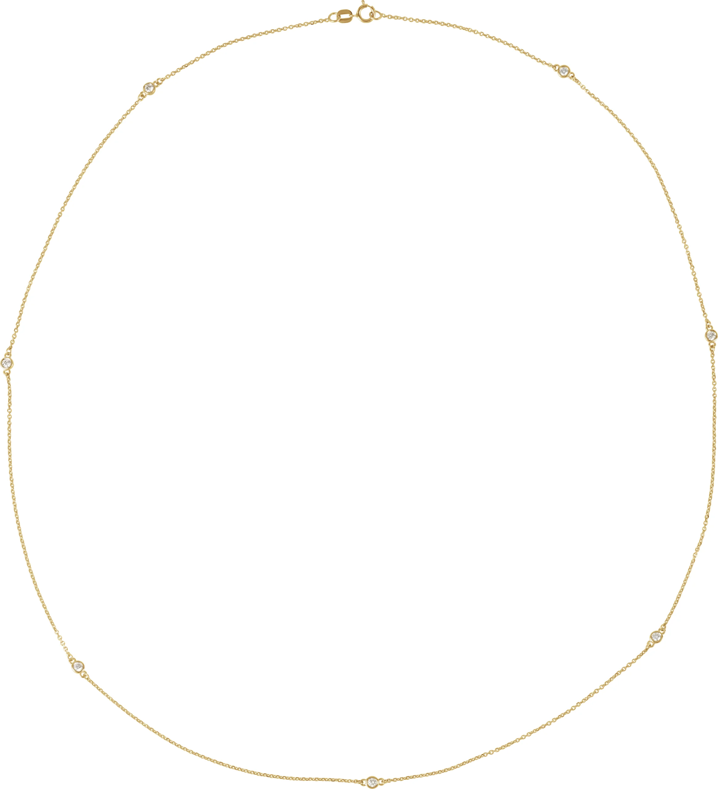Bezel-Set Station Necklace