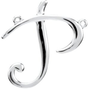 Script Initial Necklace or Center