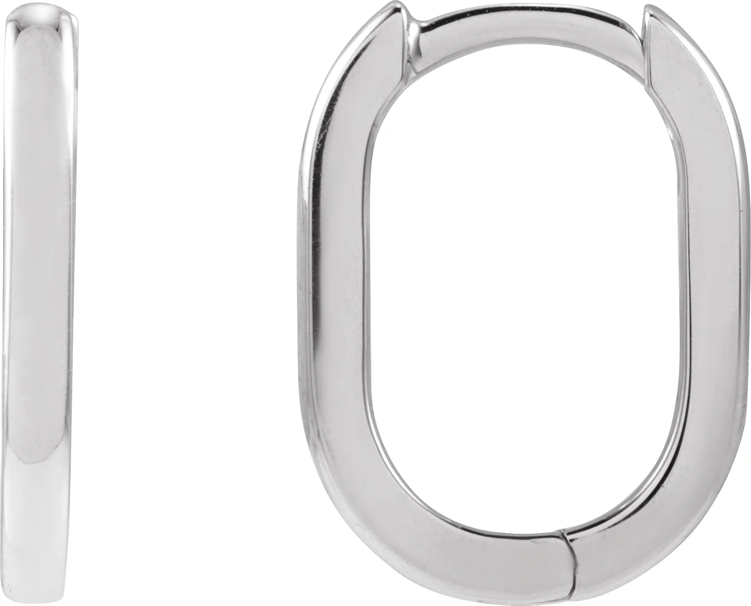Elongated Hoop Earrings