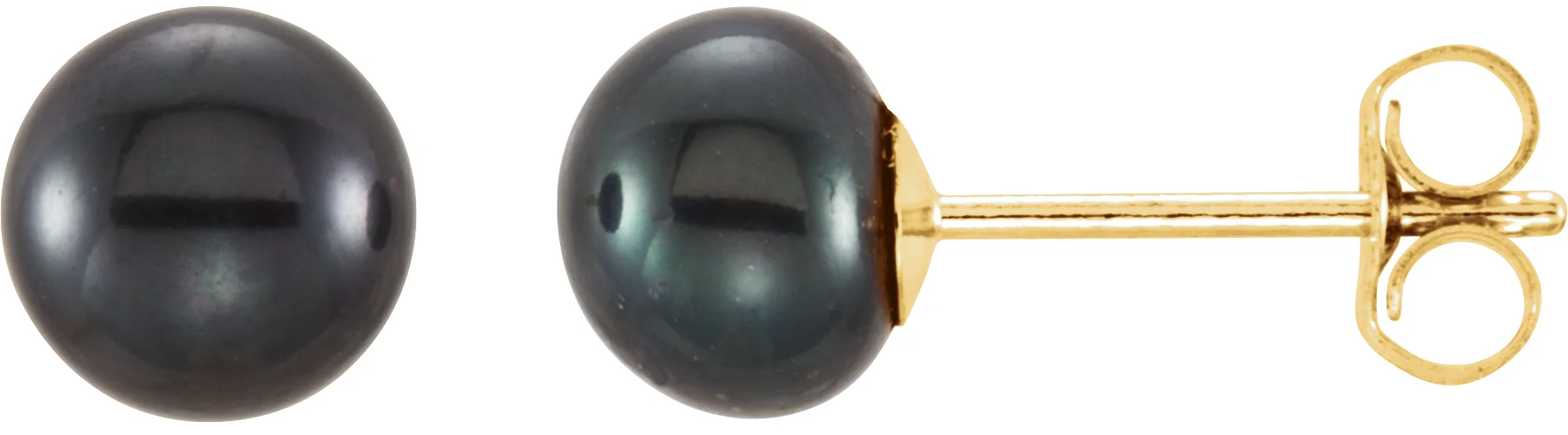 Button Pearl Stud Earrings
