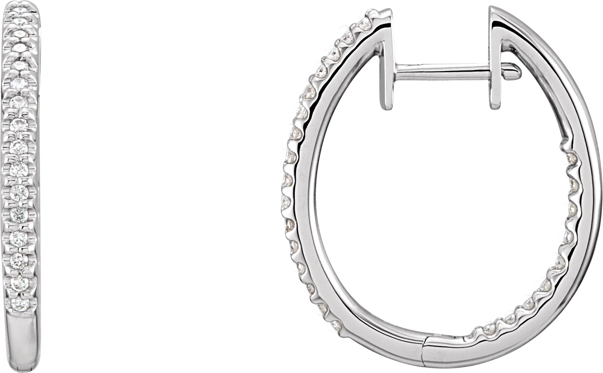 Inside-Outside Hinged Hoop Earrings