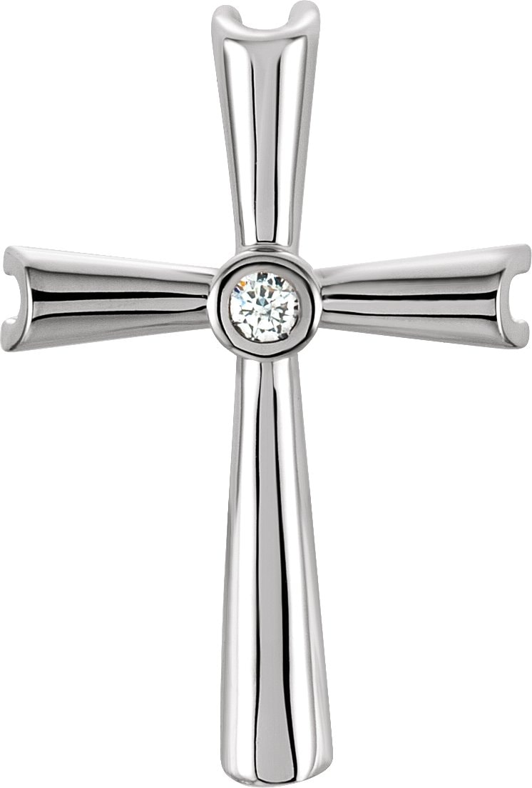 Solitaire Cross Pendant