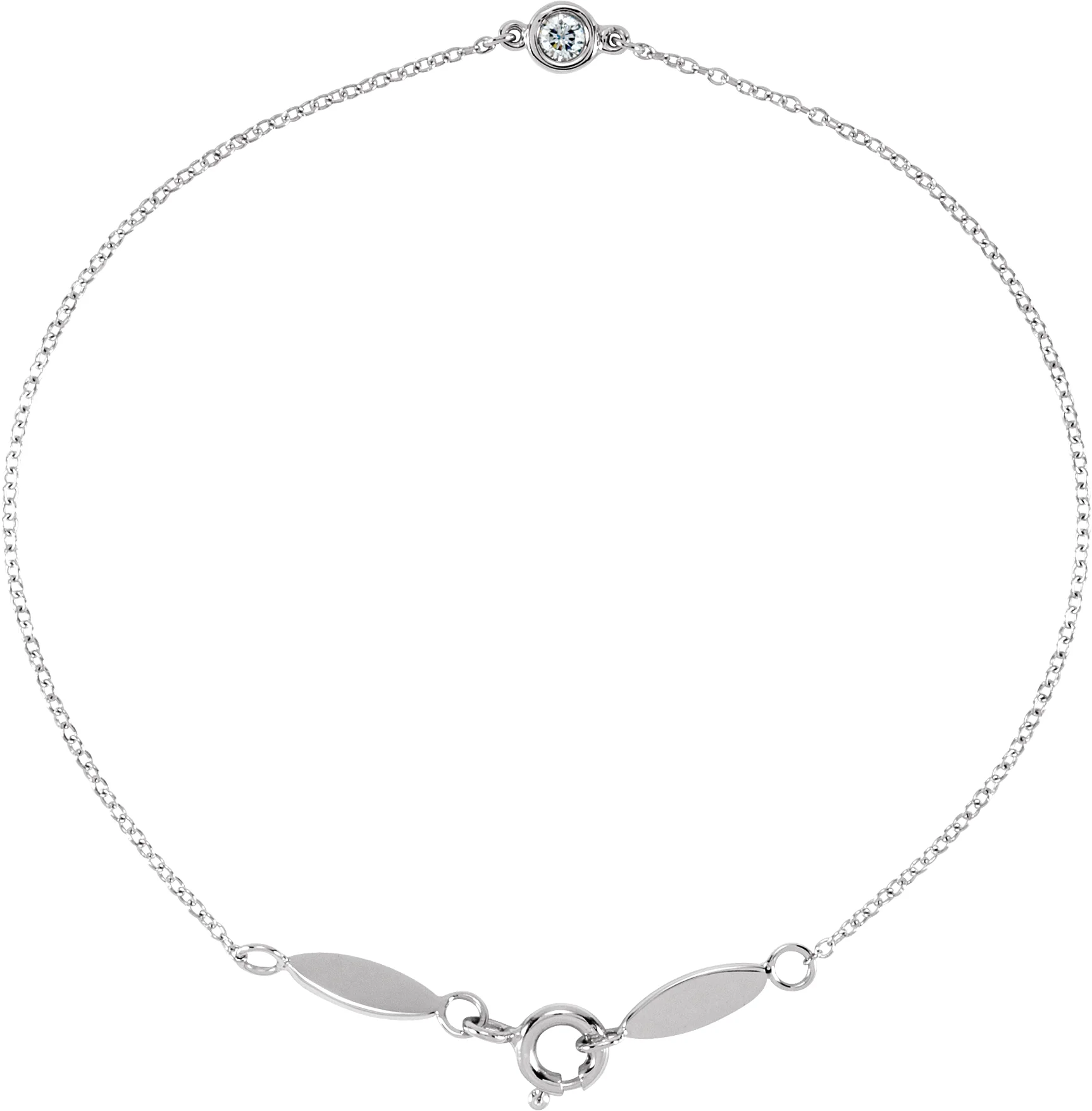 Bezel-Set Link Bracelet