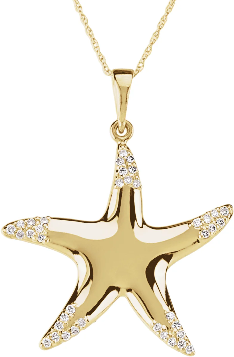 Accented Starfish Necklace