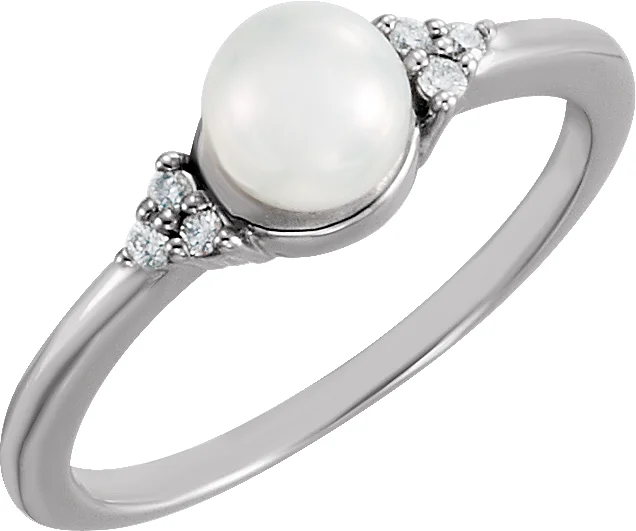 Accented Pearl Ring