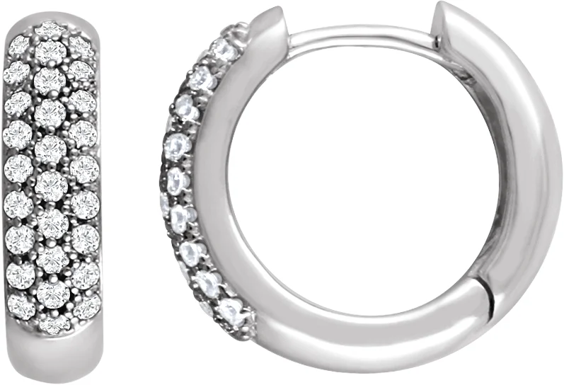 Pavé-Style Hoop Earrings