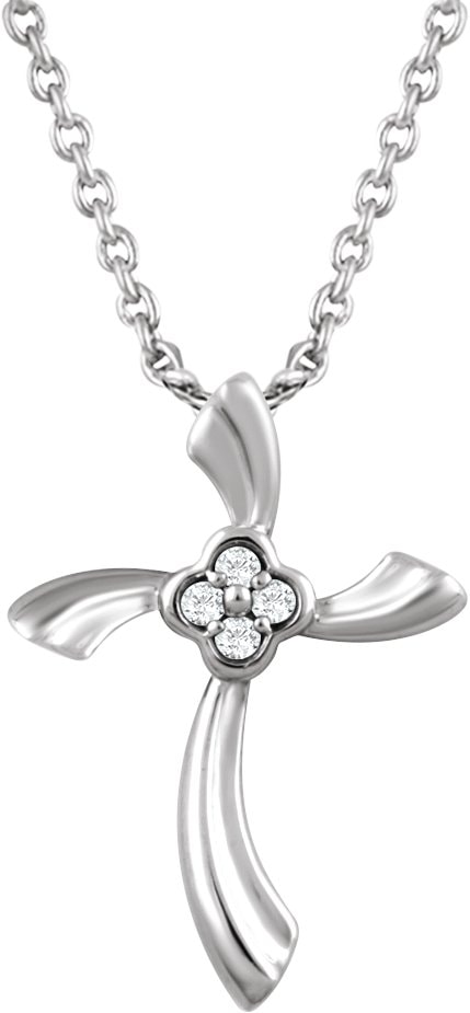 Wavy Cross Necklace