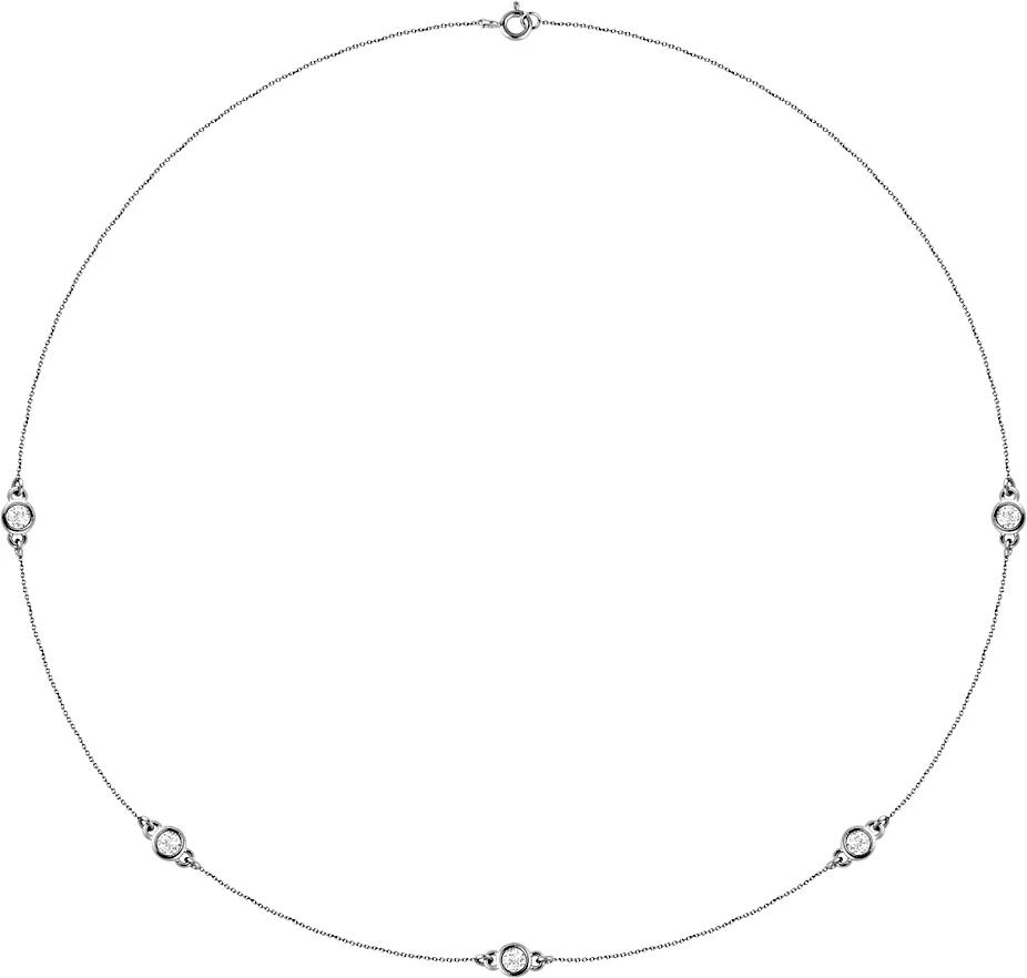 Bezel-Set Station Necklace