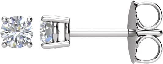 Round 4-Prong Stud Earrings