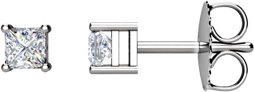 Square 4-Prong Stud Earrings