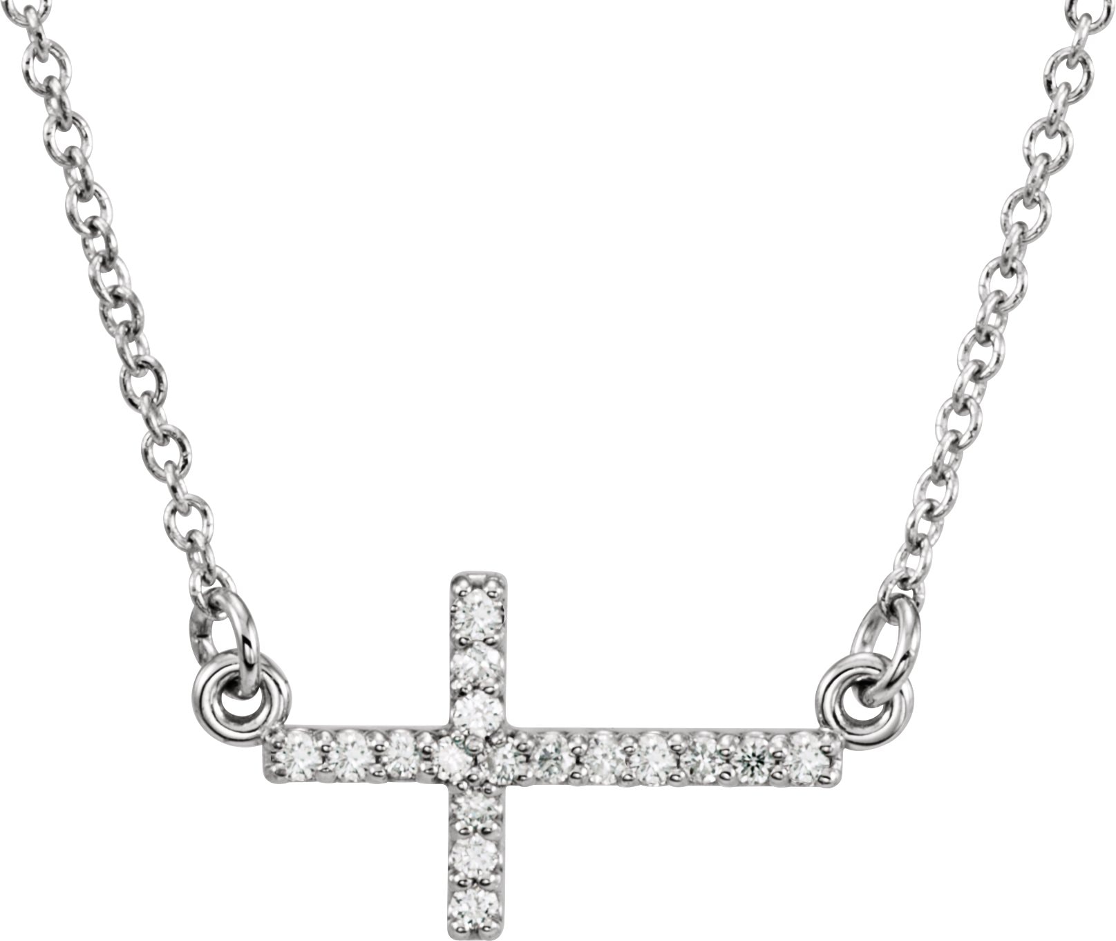 Sideways Cross Necklace or Center