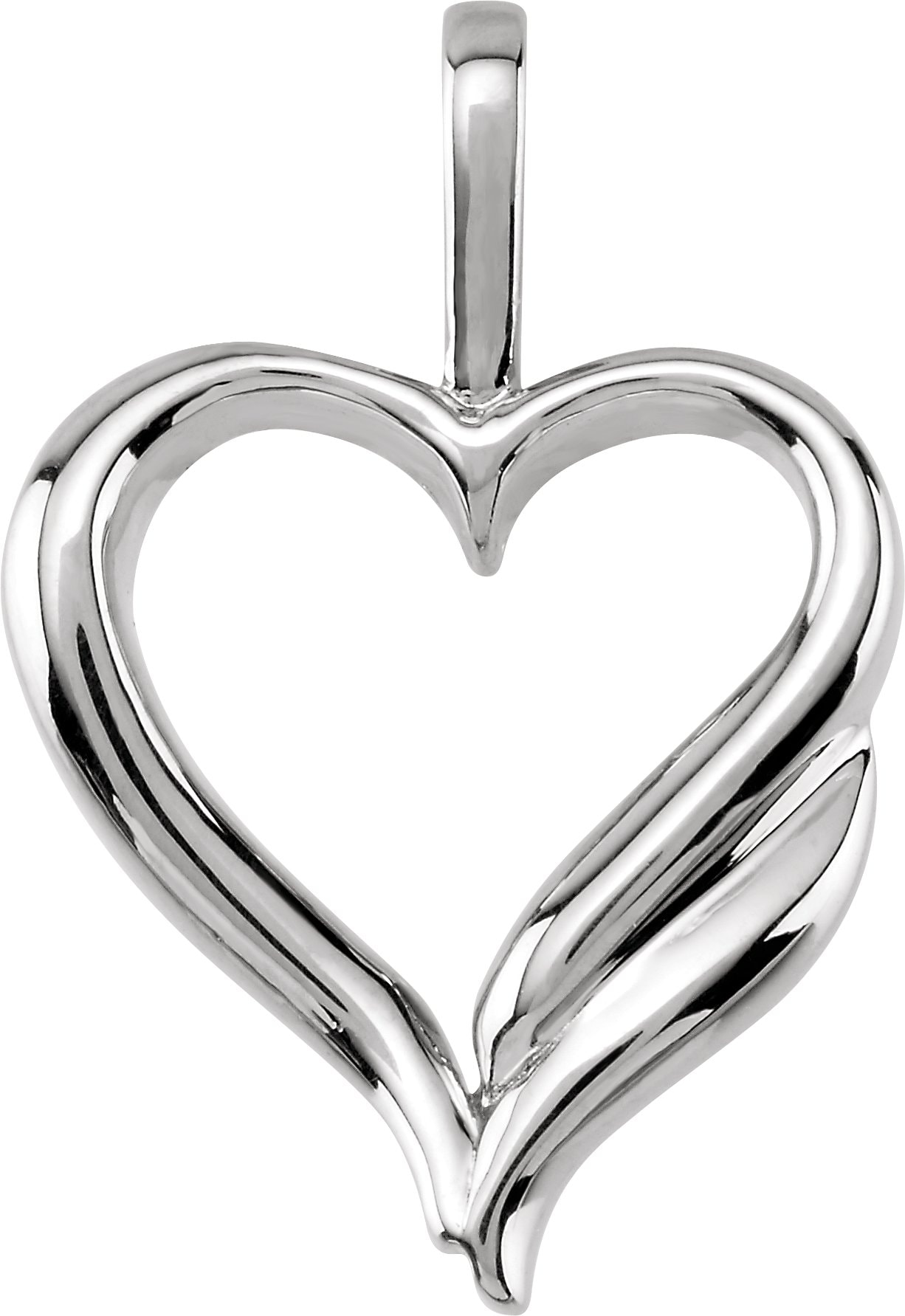 Platinum Heart Pendant