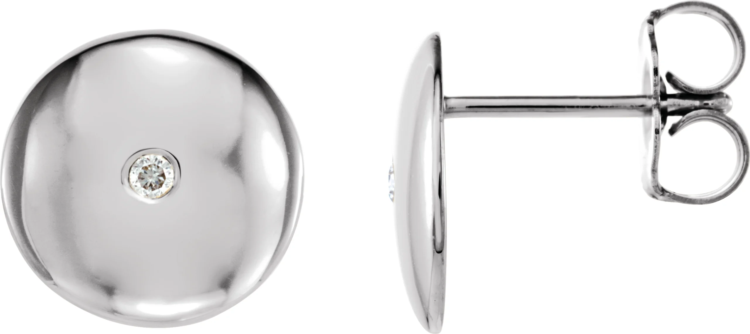 Domed Circle Earrings