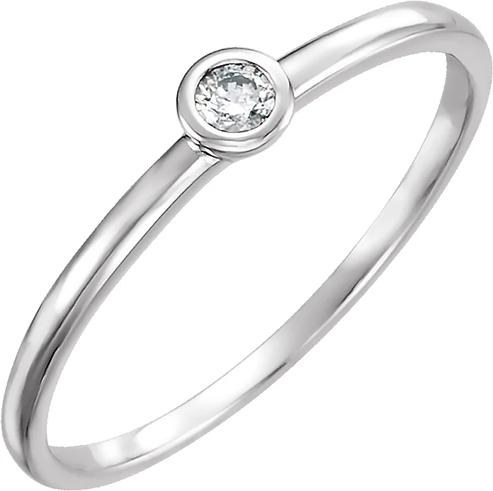 Bezel-Set Solitaire Ring