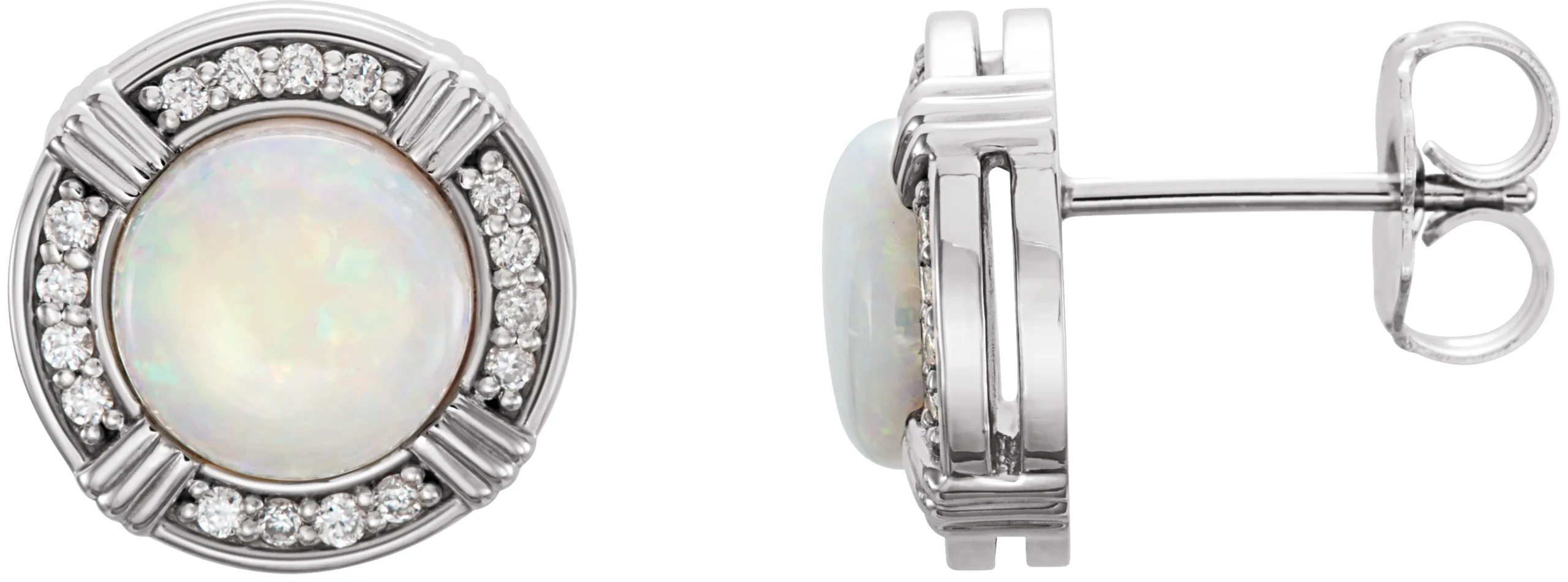 Bezel-Set Halo-Style Earrings