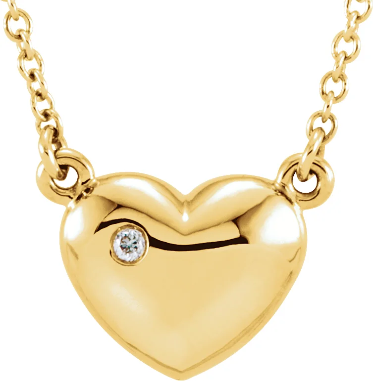Accented Heart Necklace or Center