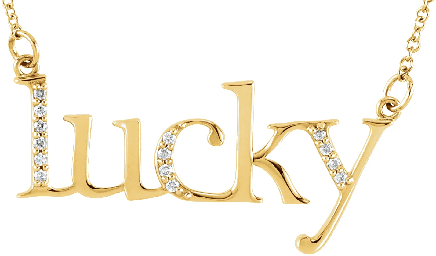 Lucky Phrase Necklace