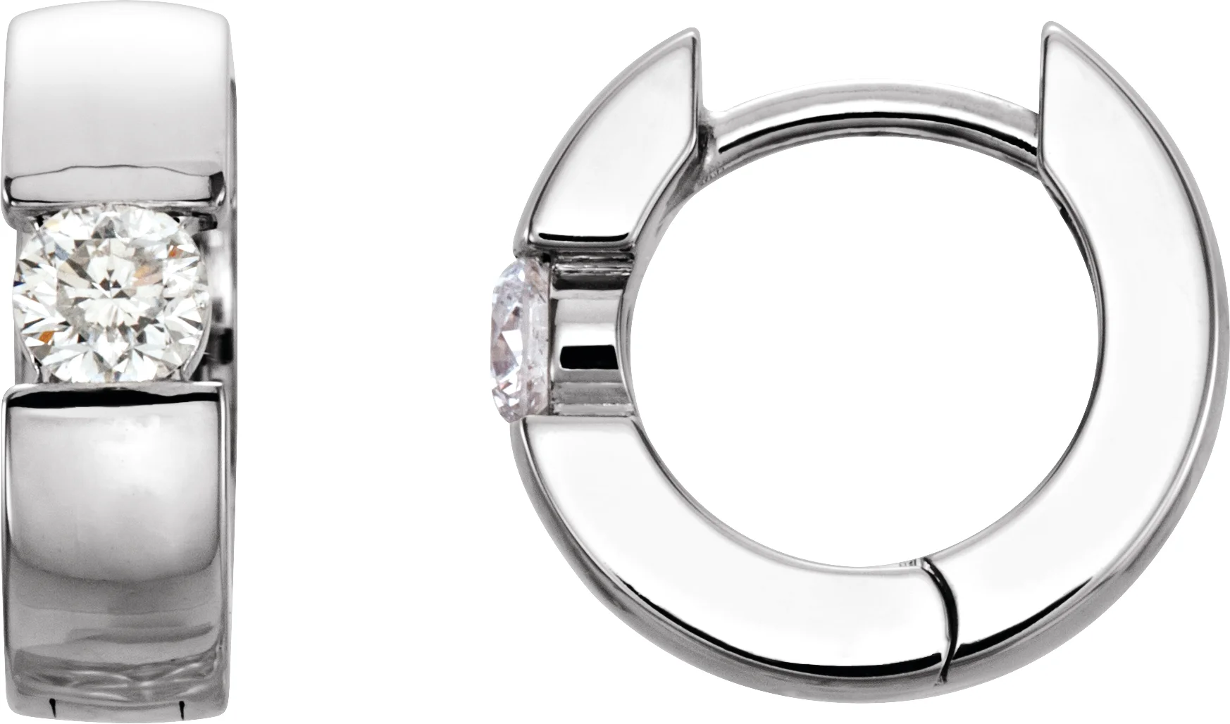 Accented Huggie Hoop Earrings