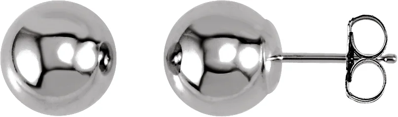 Ball Earrings with Bright Finish