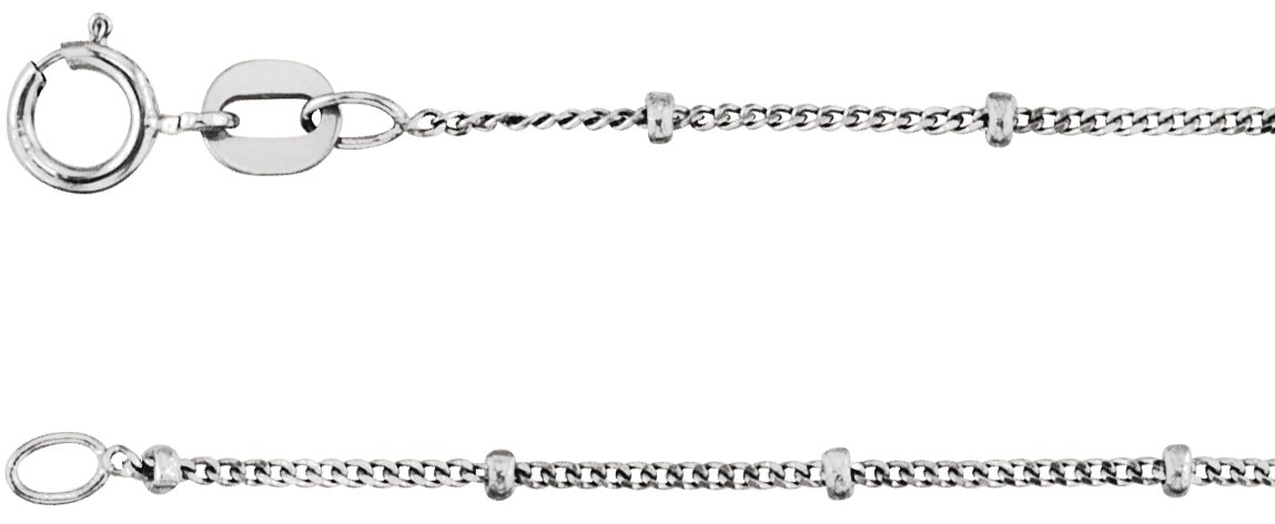 1 mm Beaded Curb Chain