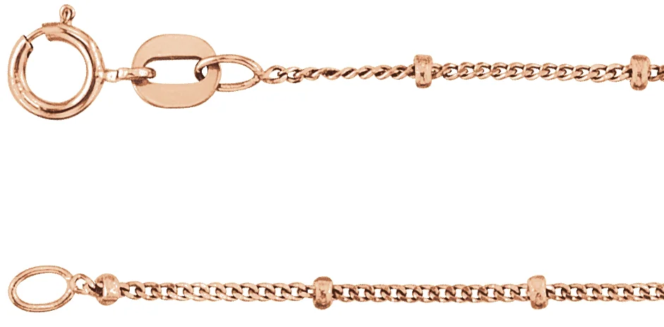 1 mm Beaded Curb Chain