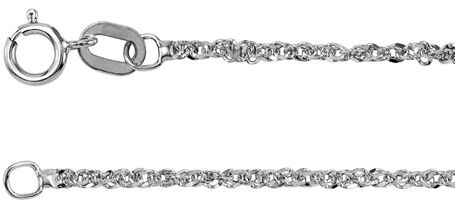 1.7 mm Diamond-Cut Singapore Chain