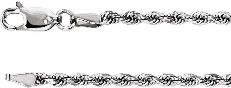 2.4 mm Diamond-Cut Rope Chain