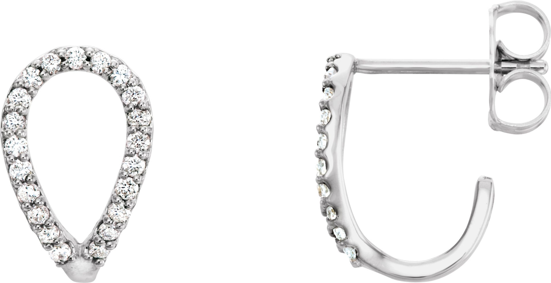 Geometric J-Hoop Earrings