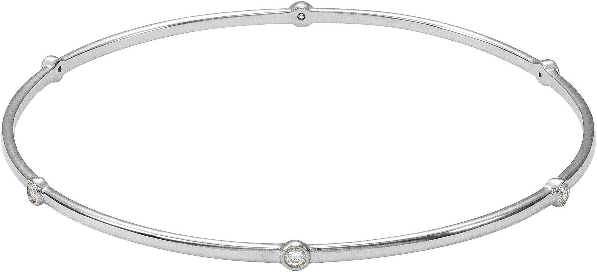 Bezel-Set Bangle Bracelet