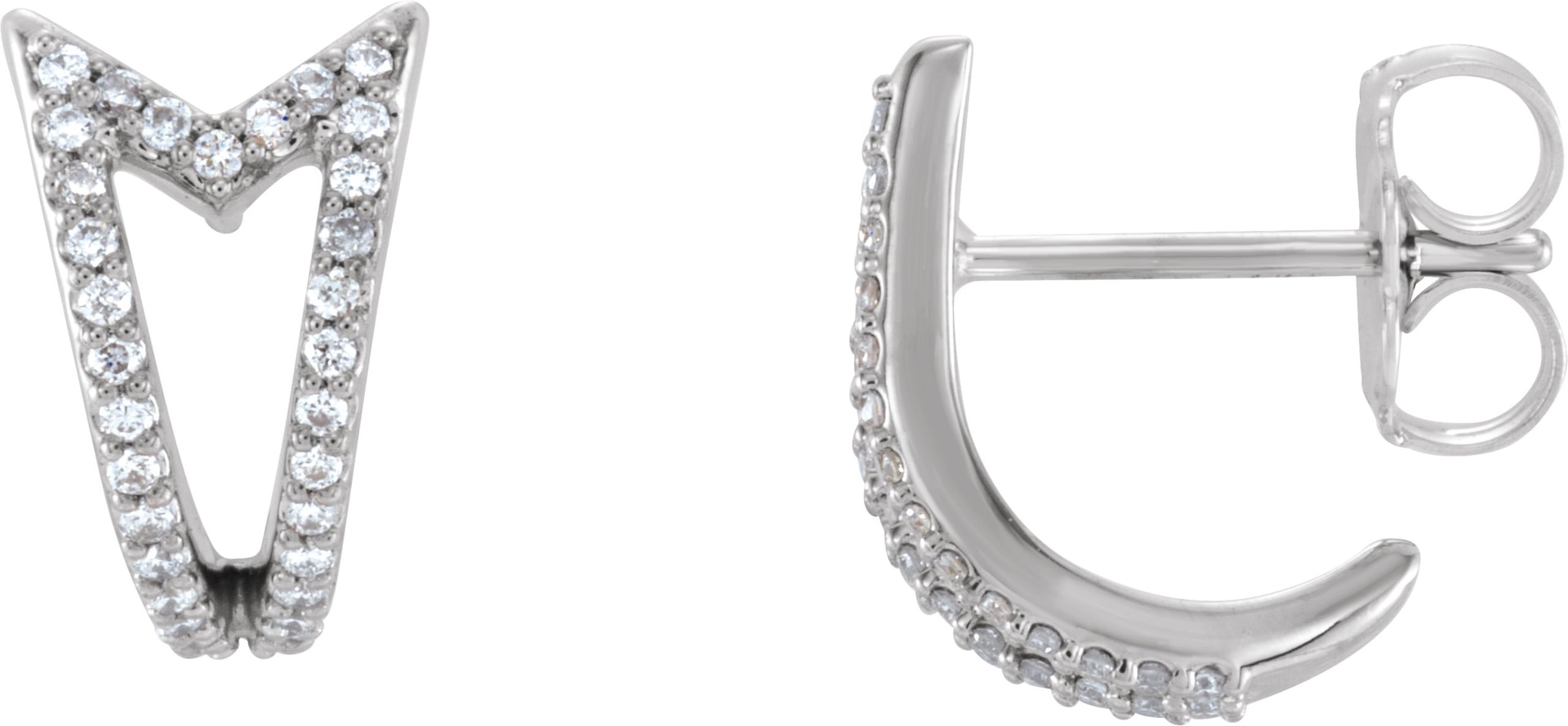 Geometric J-Hoop Earrings