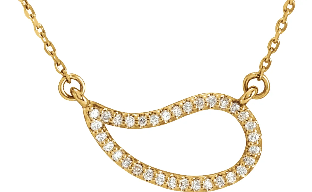 Accented Paisley Necklace or Center