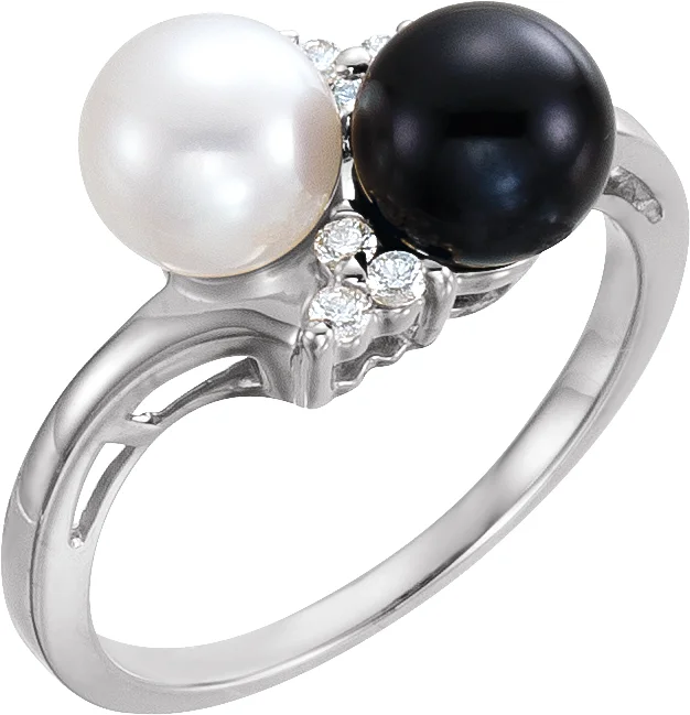 Two-Stone Pearl Ring