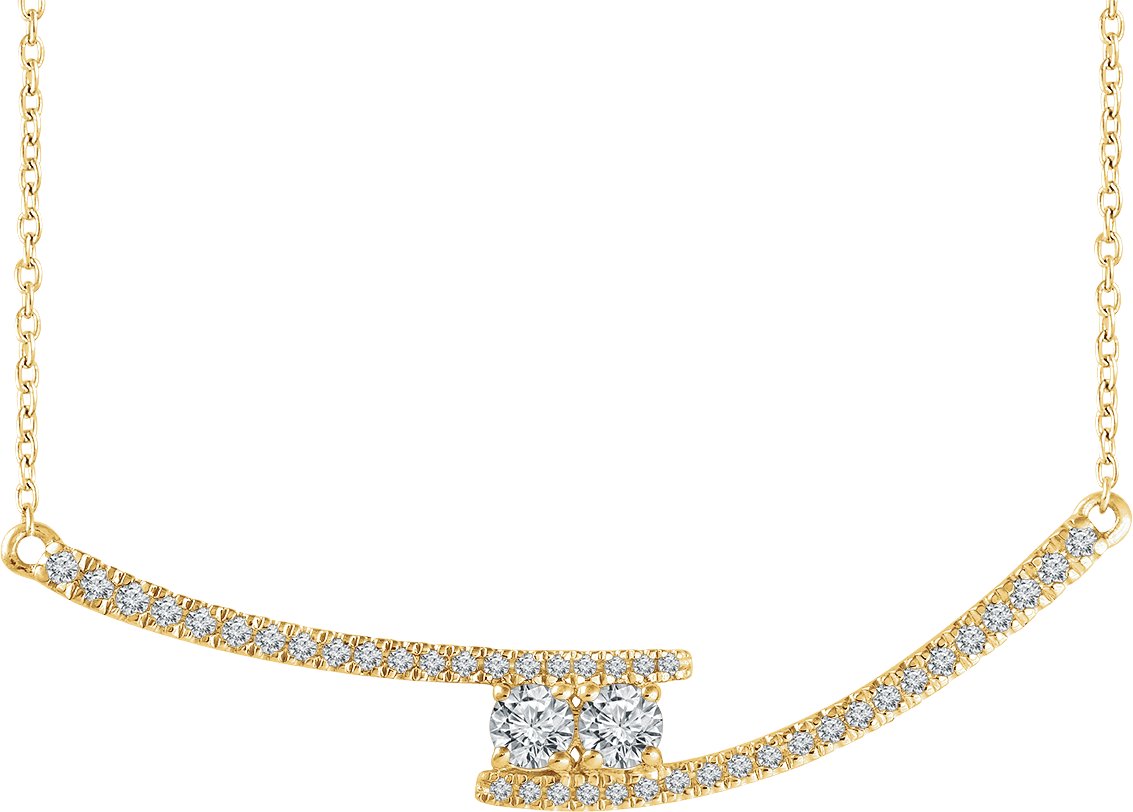 Two-Stone Bar Necklace
