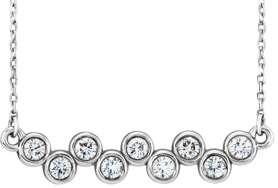 Bezel-Set Bar Necklace
