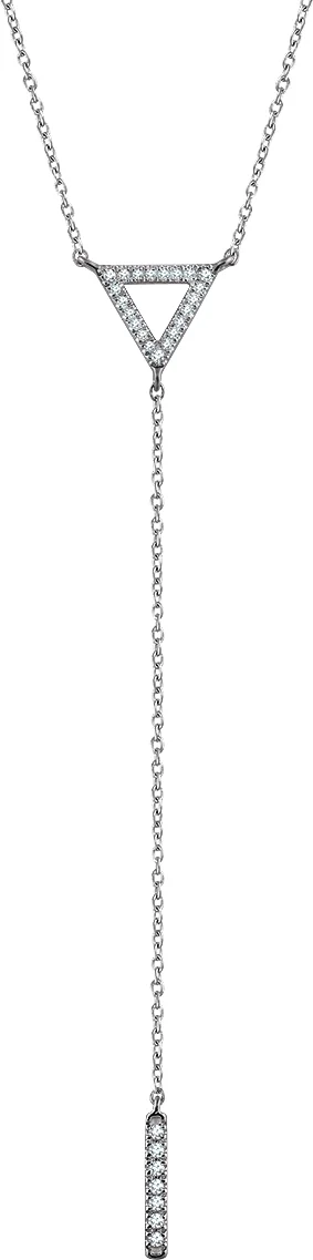 Triangle & Bar Y Necklace