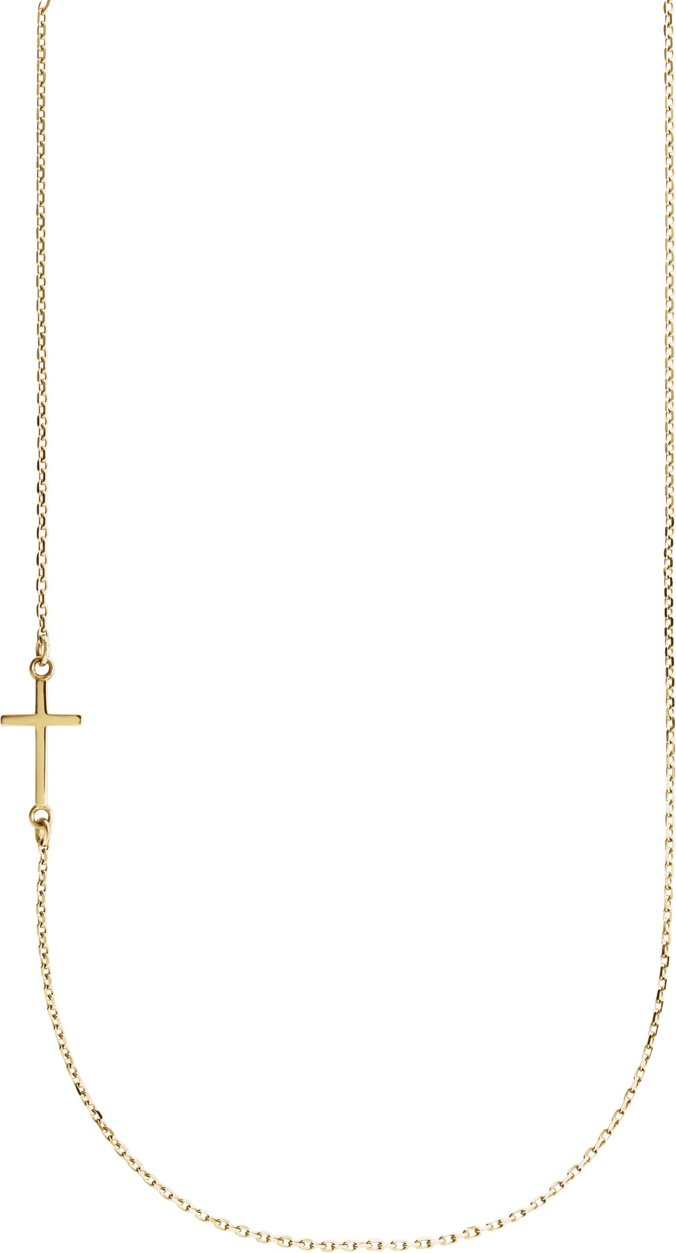 Sideways Cross Necklace or Center