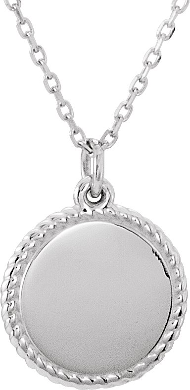 Engravable Rope Necklace or Pendant