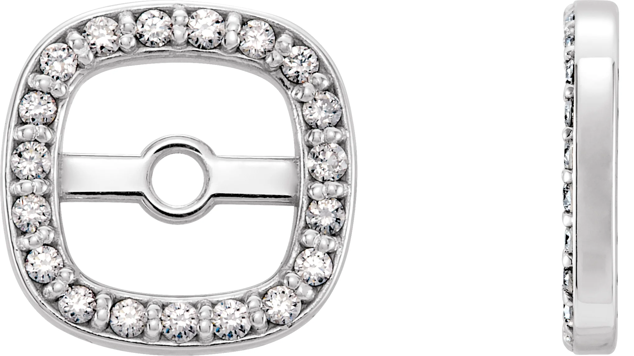 Cushion Frame Halo-Style Earring Jackets
